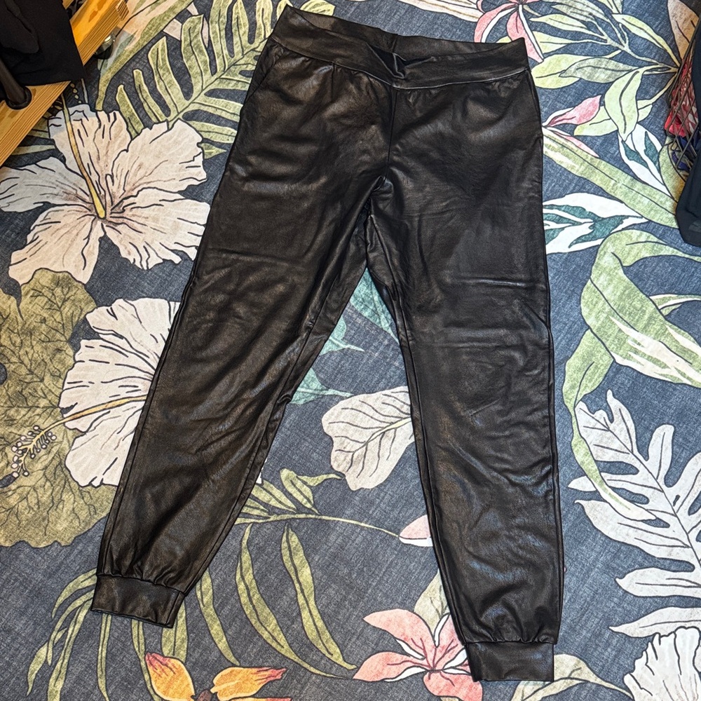 Commando Black Faux Leather Pants